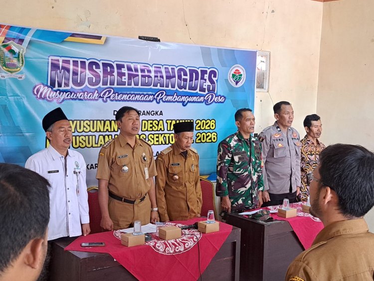 Mewakili Danramil Serka Heru Karmanto Menghadiri Musrenbang Desa Gumelar