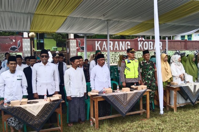 Mewakili Danramil Serka Heru Karmanto Menghadiri Upacara Hari Santri Nasional Tingkat Kecamatan 